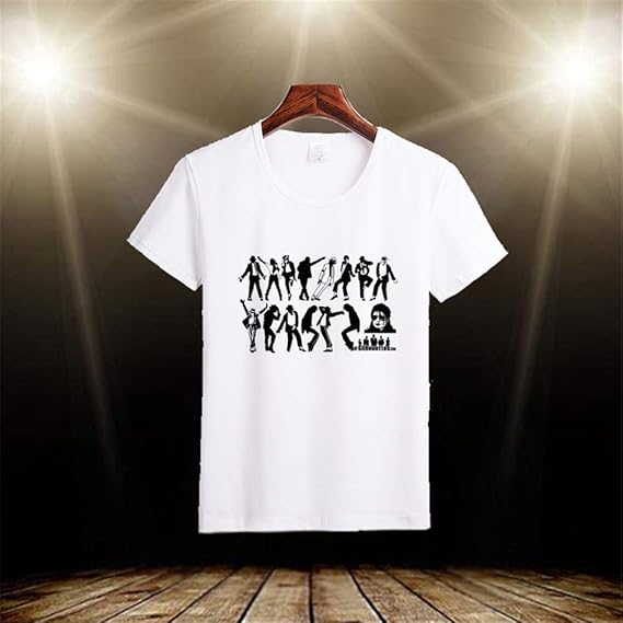 Amazon マイケル ジャクソン Michael Jackson ロック アメリカ 流行 欧米風 音楽 Tシャツ メンズ レディース 夏服 トップス 半袖 無地 通気性 ファッション ゆったり Tシャツ カットソー 通販