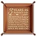 Bella Busta-Personalize 3 Years as Husband and Wife Theme-Traditional 3th Anniversary Keepsake -Engraved Leather Tray Valet (Rawhide)