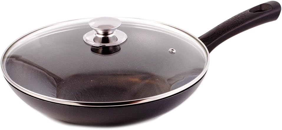 WOK Pan (with glass lid). Cast Aluminum