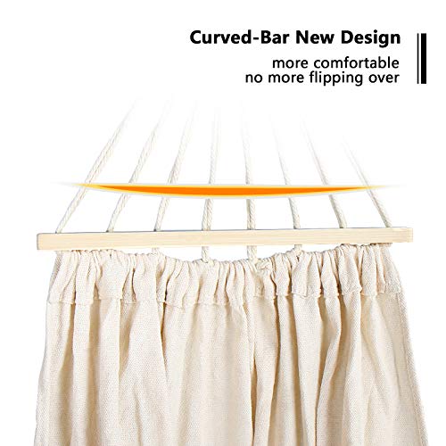 CCLIFE Hängematte mit Gestell klappbar für Outdoor Tragetasche Tragbar Indoor Garten, Color:Mit Gestell. Beige – Bild 7