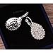 Wensltd Clearance! 1 Pairs Women Girls Cute Lady Crystal Rhinestone Earrings Elegant Jewelry (Silver)