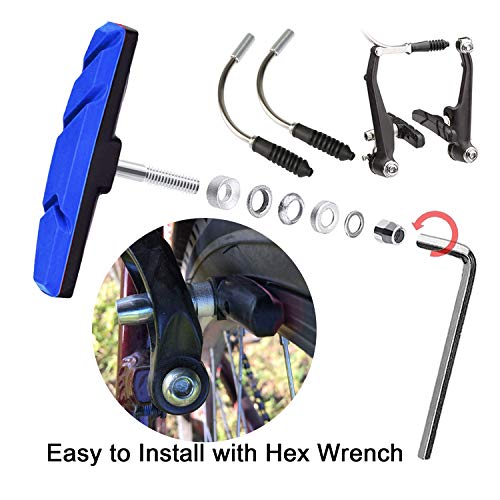 image for BASEEING Bike Brake Pads Brake Kit Brake Shoes Pads Cable Guide Protec