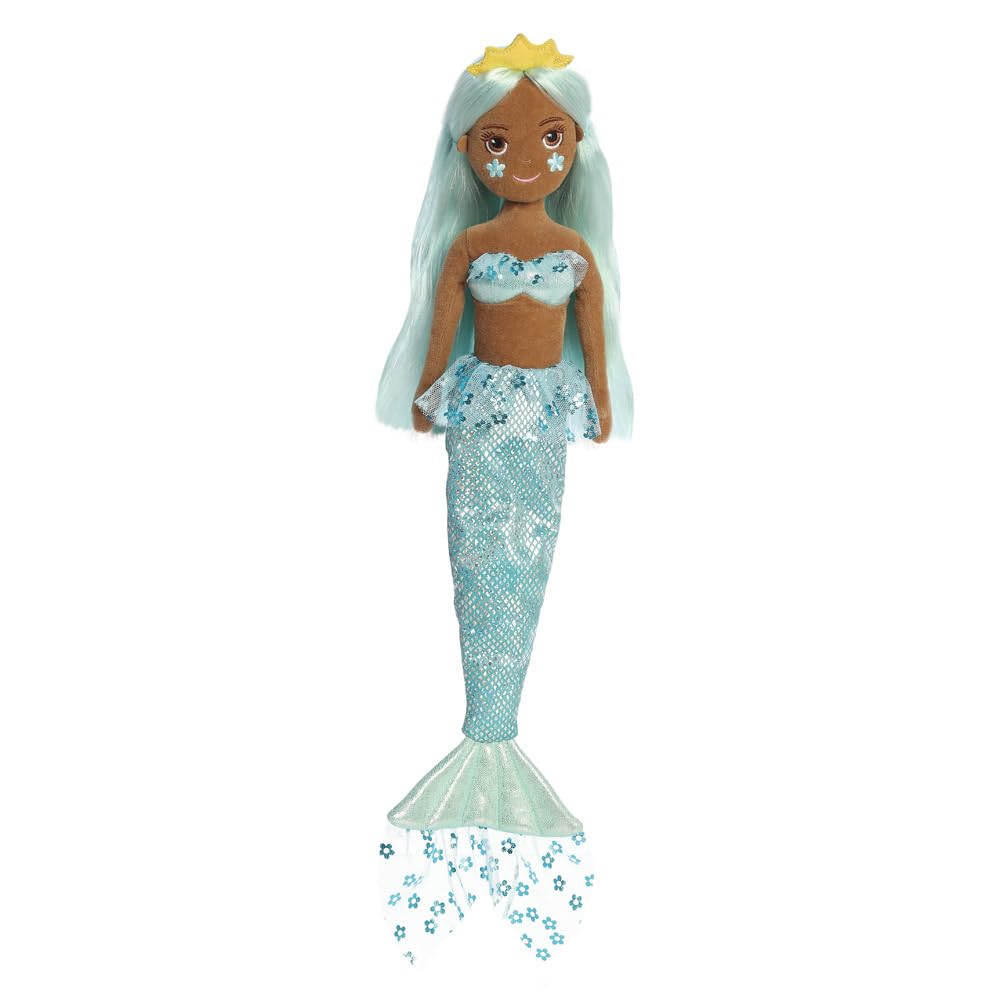 Aurora, 33364, Sea Sparkles Aqua Fleur, 18In, Soft Toy, Blue, 46 cm