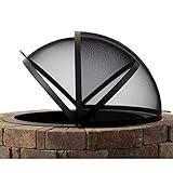 Hampton's Buzaar 40 Inch Fire Pit Easy Access Spark Screen