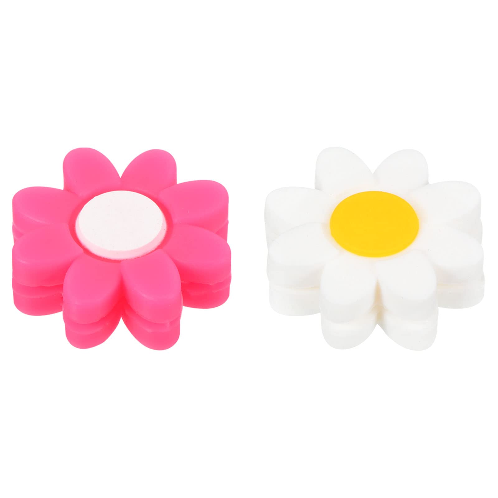 PATIKIL Tennis Racket Vibration Dampener, 2 Pack Soft Silicone Racquet Shock Absorber String Damping, Pink, White