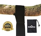 Tree Swing Hanging Strap Kit by: Backyard Accessories - One 48 Inch Strap With Extremely Safe Screw Lock Snap Carabiner Hook - Holds Up To 500 Lbs and is 100% Waterproof
