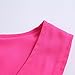 Sunward(TM) Women Fashion Deep V Collar Strapless Chiffon Long Sleeve Shirt (Large, Hot Pink)