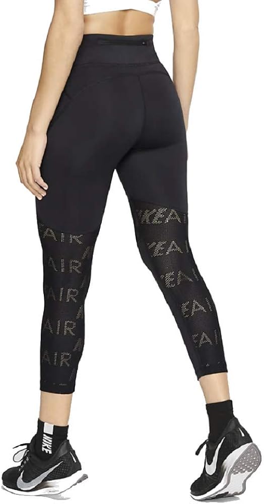 Nike AIR Womens Dri-Fit Ankle Leggings Black/White CI0288-010 ...