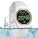 3D Pedometer Watch Sport Wristband IP68 Swimming Water-resistant Fitness Tracker with Accurately Track Steps/Distance/Calorie/Clock/Timer[No App No Phone need]for Walking Running Kid Men Women(White)