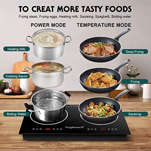 Trighteach Portable Induction Cooktop(Double Countertop Burner) Total
