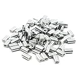 TOUHIA Aluminum Crimping Loop Sleeve for 1mm Diameter Wire Rope and Cable(100Pcs)