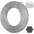 BestEquip 316 Stainless Steel Cable Stainless Steel Wire Rope 1x19 Steel Cable for Railing Decking DIY Balustrade