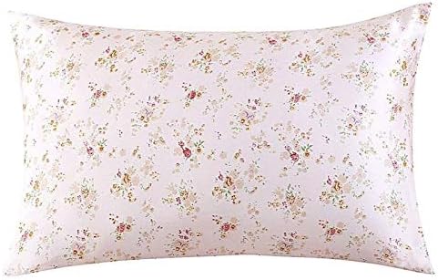 Natural Silk Pillowcase - New 100% Nature Mulberry Floral Silk Pillowcase Zipper Pillowcases Pillow case for Healthy Standard Queen King (12, King)