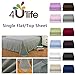4U'LIFE Single Flat Bed Sheet, Ultra Soft & Comfortable Double Burshed Micrifiber(Black,Twin)