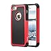 iphone 5s case, iPhone SE Case, ShuYo(TM) Rugged Heavy Duty Impact Slim Hard Hybrid Case Heavy Duty Protection Shock-Absorption / Impact Resistant Bumper Case for iphone 5 5S SE 5SE [Black/Red]