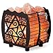 CRYSTAL DECOR Natural Himalayan Salt Lamp in Metal Basket with Dimmable Cord - Choose Your Design (Shabby Chic)
