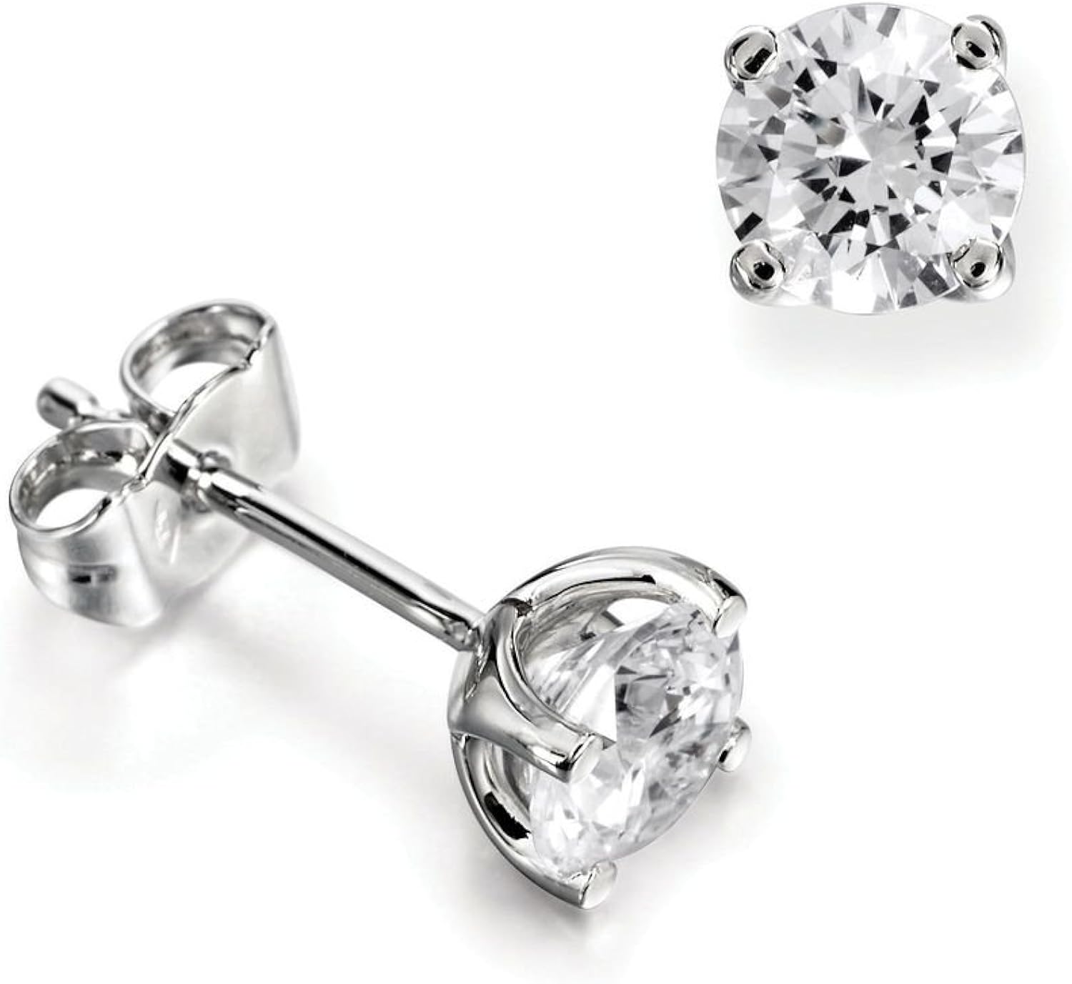 Abelini Femme Or 375 or blanc 375/1000 (9 cts) Rond HI Diamant