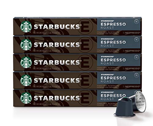 Starbucks by Nespresso, Espresso Dark Roast (50-count single serve capsules, compatible with Nespresso Original Line System)