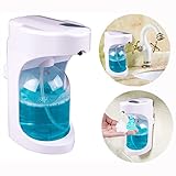 yooap 500ml/17oz. Auto-induction Sensor Pump Touchless Hand-free Soap Dispenser for Bathroom, Kitchen or Hotel Countertops (White)
