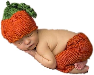 knitted pumpkin hat