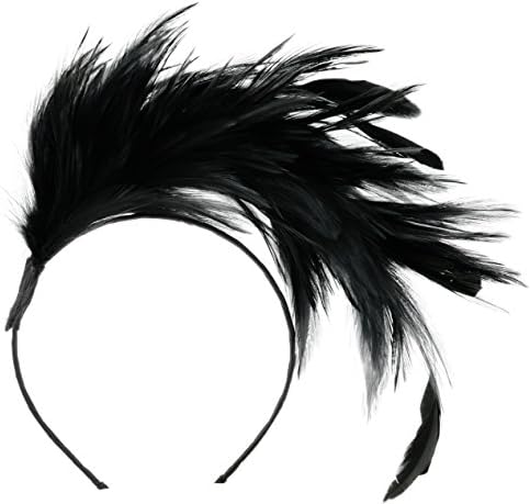 20s Costume Feather Fascinator Headband Cocktail Hat Flapper Accessories
