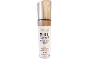 Rimmel Multi-Tasker Better Than Filters, 002 Fair Light, Face Primer, Glow Booster and Highlighter, Vegan Formula, Anti-Ageing Benefits, Light-Reflecting Pigments, Giant Soft-Touch Wand, 1oz