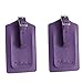 Travelambo Leather Luggage Bag Tags (deep purple)