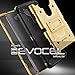 Evocel Trio Pro Series Phone Case Compatible with V20 (2016 Release) with Belt Clip Holster and Kickstand, Gold Medal