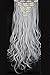 Clip in Hair Extensions 8 PCS 18 Clips 145G Thick Straight Curly Full Head Real Natural Synthetic Fibre Hairpiece 60 colors for Women Lady Girls(24 inch,silver grey-curly)