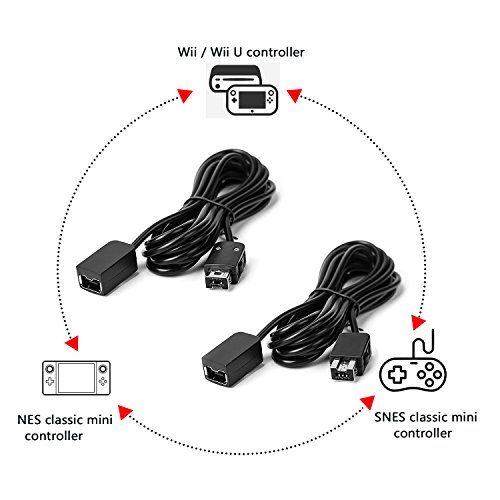 image for UTOWO Extension Cable for NES Classic Mini Edition Wii U Controller Ni