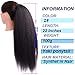 Ponytail Extension Synthetic Magic Paste Heat Resistant Afro Kinky Straight Synthetic Wrap Around Ponytail Clip In Hairpiece Corn Wave Ponytail 22 Inch 100g (22 inch, 2#)