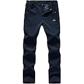 TBMPOY Women's Ski Snow Pants Waterproof Windproof Fleece Lined Warm Hiking Insulated Softshell Cargo Pant 4 Pockets