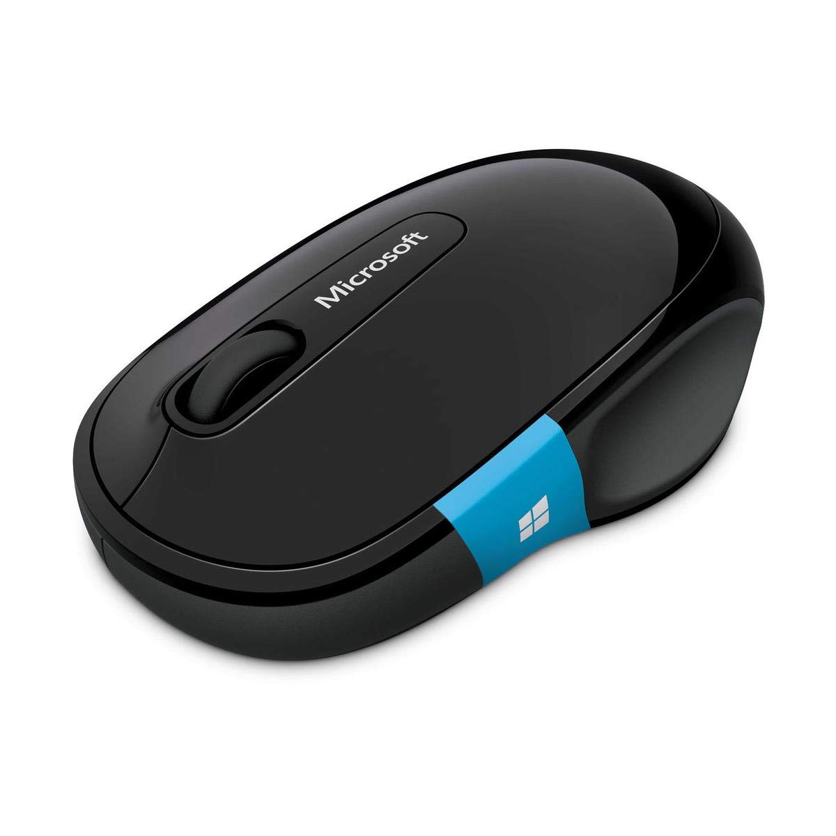 Microsoft Sculpt Comfort Mouse - Black. Comfortable design, Customizable Windows Touch Tab, 4-Way Scrolling,Bluetooth Mouse for PC/Laptop/Desktop, works with Mac/Windows Computers