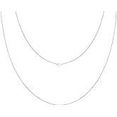 QISHENG Silver Chain Necklace for Women, Silver Stainless Steel Necklace Chain for Women As a Gift for Your Lover, Family, Elder, Friends and Colleagues Length of 16 18 20 22 24 26 28 30 Inch