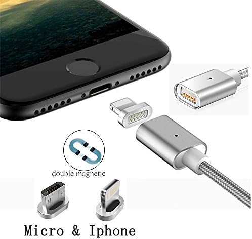Magnetic Charging Cable Usb for Iphone Android Micro Lightning Update Adsorption Fast Charging Nylon 7 7plus 6 6s 6plus 5 5s LG Samsung Galaxy
