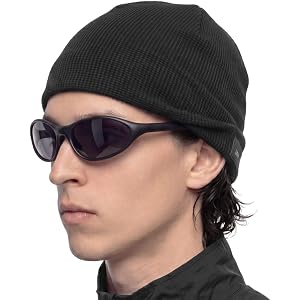 UNDERCONTROL Summer Waffle Beanie Cotton Spandex No Cuff Running Hiking Outdoor Skull Cap One Size Korea