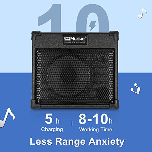 Acoustic Guitar Amplifier, 40 Watt Portable Rechargeable Acoustic