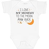 inktastic I Love My Mommy To the Moon and Back Baby Bodysuit
