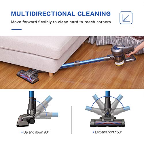 Jajibot Cordless Vacuum Cleaner, 18KPa Suction 180W Brushless BLDC