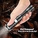 Rechargeable Tactical LED Flashlight Telescopic Zoomable Torch Waterproof CREE Light, 1000 Lumen 5 Modes, 18650 Battery, Intelligent Power Indicator, Metal Clip, Usb Cable, Lanyard Hole,for Camping