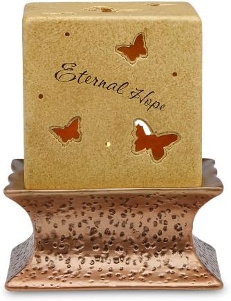 Comfort Candles Hope, Faith, Joy, Peace by Pavilion 6-Inch Tall Candle Holder Including Stand and Tea Light Candle