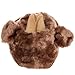 Silver Lilly Dog Slippers - Novelty Plush Comfortable Animal Bulldog Slippers for Kids & Adults (Light Brown, Large)
