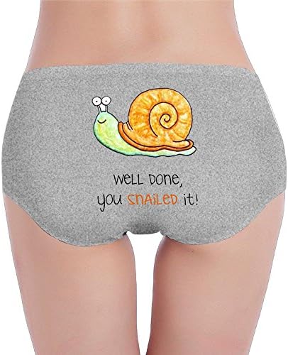 Nhuquhuan Well Done, You Snailed It Ladies Low Waist Sexy Briefs XL Ash