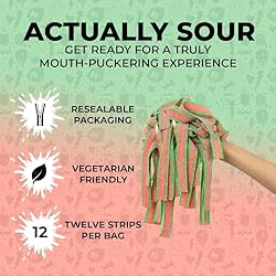 Sour Strips Flavored Sour Candy Strips, Deliciously