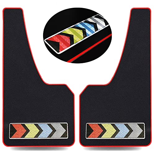 2 Pcs Car Mud Flaps Reflective Soft Rubber Splash