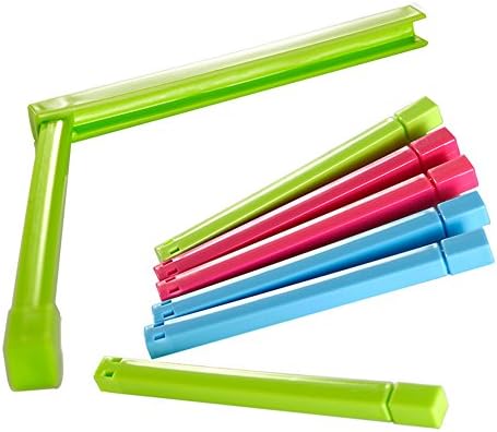 Sealing Slips Snacks Sealed Folder Food Folder Milk Powder Fresh Sealed Bag Clip,3 Colors 18Pcs 6.3inch/16cm