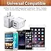 USB Wall Charger, BEST4ONE 2-Pack 2.1A/5V Dual Port USB Plug Power Adapter Charging Block Compatible with iPhone XS / XR / X, 8/7/6, Samsung, Tablet, Moto, Google Pixel, LG, More Cell Phone (White)