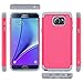 Note 5 Case, LK [Drop Protection] [Shock-Absorption] Hybrid Dual Layer Armor Defender Protective Case Cover for Samsung Galaxy Note 5 (Rose Pink)