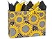Gift Bags, Assorted Sizes, Bundled with Coordinating Tissue Paper and Raffia Ribbon (Sunflower Fields)
