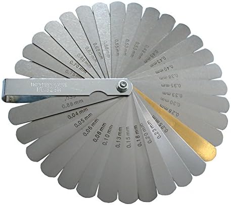 CrazyEve 32 Blades Feeler Gauge Dual Marked Metric and SAE Imperial Thickness Gage
